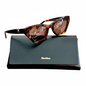 MaxMara MM0057 Brown Tortoise Sunglasses NEW RETAIL $495